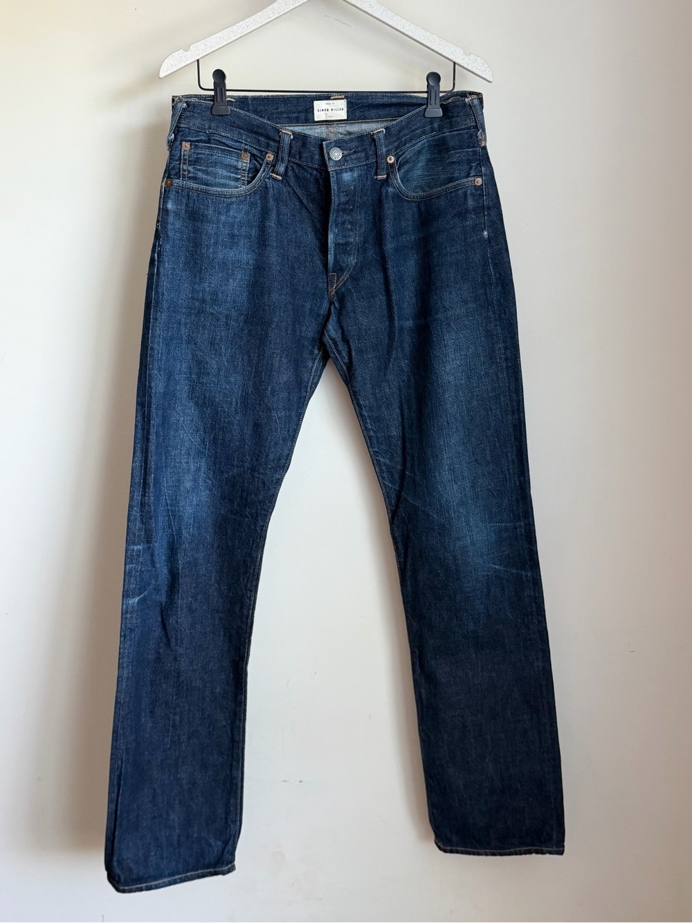 Simon Miller M002 Selvedge Slim Jeans Mens 33x34 Made USA Japanese Denim